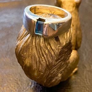 James Avery - Blue Topaz Meridian Ring - Size 5